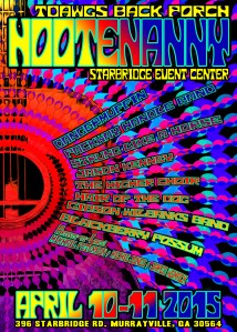 Hootenanny Spring 2015 Handbill Front